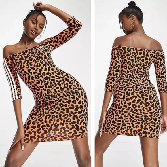adidas Dresses Adidas X Rich Mnisi Leopard Bardot Dress Athletic